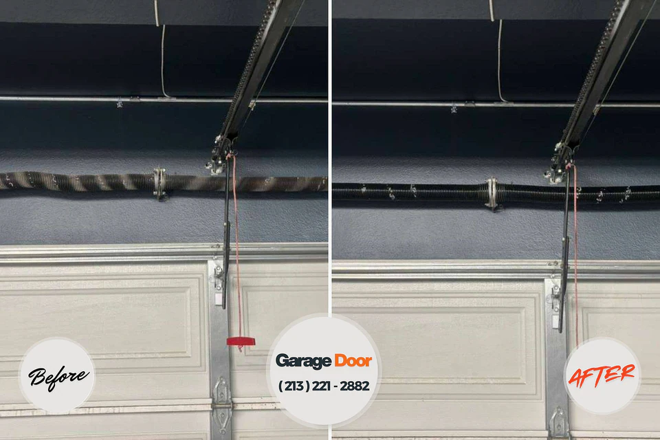 Before and after: garage door repair Sewaren, NJ